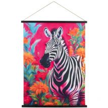 Zebra Roll-up Canvas Bedruckte Leinwand Moderner Und Farbenfroher Stil