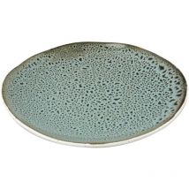Grand plateau bohème en porcelaine verte pour cuisine et salle à manger