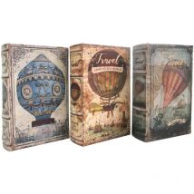 Décoration des boîtes de livres Livre Book World 3U Boxs Gray Book 5x11x17cm 29544 - Signes Grimalt