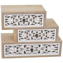 Signes Grimalt - Décoration de bijoutier Bijoux 3 tiroirs Boîtes et bijoux marron 20x11x25cm 26935
