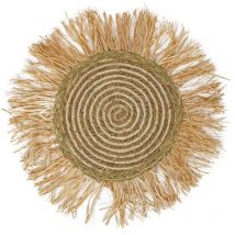 Signes Grimalt - Décoration Murale Ronde à Carreaux Beige - 55x55x2cm