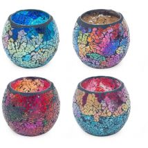 Décoration de Portavelas T-Lite Set 4 Jarrones et Unités Porta multicolores 11x11x9cm 26996 - Signes Grimalt