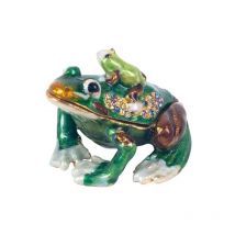 Signes Grimalt - Décoration miniature Boîte de grenouille avec émail green miniature 5x6x4cm 20918