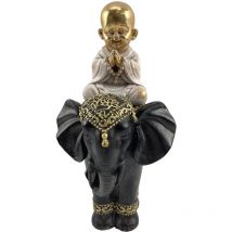 Figura De Buda Figuras Buda Budas Negro 14x14x27cm 30338 - Signes Grimalt