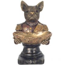 Signes Grimalt - Plateau décoratif pour chien en résine dorée, figurine moderne, cadeau pour la maison et le bureau