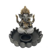 Signes Grimalt - Candelabro Ganesh Buddas Bouddha argenté - 14x16x15cm