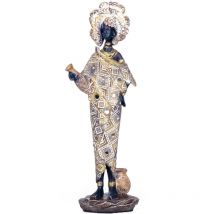 Signes Grimalt - Figure de figure africaine Figure africaine africaine et éléphants gris 7x12x34cm 25355