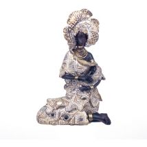 Signes Grimalt - Figure de figure africaine Figure africaine africaine et éléphants gris 12x14x22cm 25360