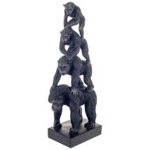 Le Monde Des Animaux - Signes Grimalt Figure di figura animale Animal Monkeys Black 10x16x40cm 24022