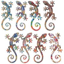 Signes Grimalt - Figures de figure animale Lézards 8 Animaux multicolores différents différents 9x21x3cm 17545