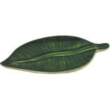 Große Blatttablett-Tabletts Grün 3x33x15cm - Signes Grimalt