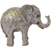 Elefant Afrikaner und Elefanten Graue Elefantenfigur - 20x25x9cm - Signes Grimalt