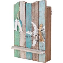 Signes Grimalt - Key Box Porte-clés bleu 25x16x8cm - Organisateur de clés mural décoratif