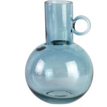 Kristallvase mit Vase -Griffen und Halter Blaue Vase - 21x15x15cm - Signes Grimalt
