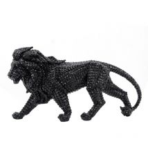Signes Grimalt Figur der León -Figuren Schwarze Tiere Leon 10x45x24cm 27431