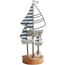 Marinefigur Figuren Blaues Meeressegelboot Abbildung 12x16x36cm 25944 - Signes Grimalt