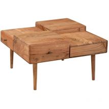 Table d'appoint en bois d'acacia pour la décoration intérieure bohème