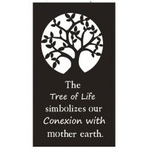 Zen Et Ethnique - Signes Grimalt Metall -Ornamentwand auftragen Wandwandanwendungen Metall Black 1x40x70cm 28774