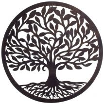 Zen Et Ethnique - Signes Grimalt Metall -Ornamentwand auftragen Metallplatten -Applikationen Metall Black 1x50x50cm 23662