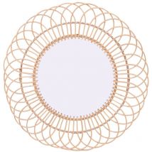 Signes Grimalt - Miroir Circulaire Rond - Blanc Vintage - 90x90x2cm