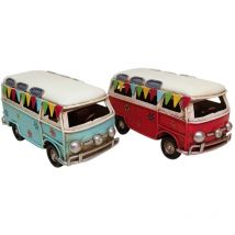 Van Vintage 2 portes métalliques pour collectionneurs et décoration, cadeau idéal pour les amateurs de véhicules classiques