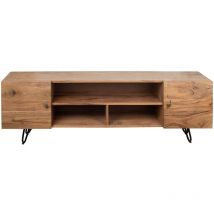 Signes Grimalt - Meuble tv bohème en bois d'acacia pour salon et chambre à coucher