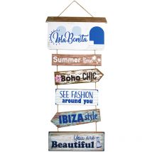 Signes Grimalt - Mur de la plaque en bois en bois bonita island Wall Blue Wood Plaques de bois 1x35x70cm 29685