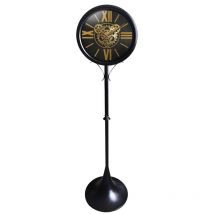 Signes Grimalt - Mur Corloge Adorno Montres d'horloge décorative noir 35x35x139cm 29555
