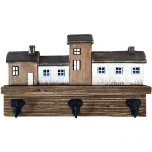 Signes Grimalt - Mur Percero Orano Percha Houses 3 Ponks Brown Perceros 5x30x17cm 30126