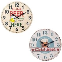 Signes Grimalt - Mur Corloge Adorno Set 2U Wall Wall Multicolor Watches 4x34x34cm 22209