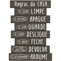 Signes Grimalt - Ornement Mural Plaques Métal Noir 35x25x1cm - Décoration Industrielle Vintage
