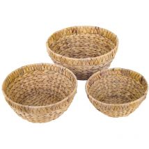 Panier de décoration Paniers 3 paniers marron 30x30x13cm 26508 - Signes Grimalt