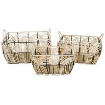 Signes Grimalt - Panier de décoration Paniers 3 paniers marron 30x40x31cm 27653
