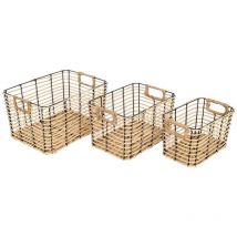 Signes Grimalt - Panier de décoration Paniers 3 paniers marron 36x36x27cm 27648