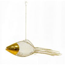 Signes Grimalt - Pendant Pendant Pendant Pendant en métal doré - 34x100x30cm