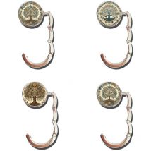 Cintre de sac d'arbre 4 organisateur de porte-manteau différent résine métallique verte