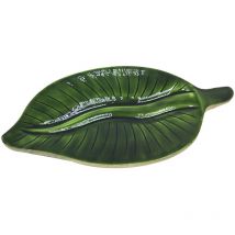 Signes Grimalt - Petit plateau à feuilles vertes - 3x28x13cm pour la décoration de la maison