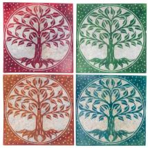 Signes Grimalt - Portaincienso Regalo Quemador Incienso Arbol Vida Complementos Natura Multicolor 8x8x1cm 34410