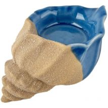 Bougeoir en céramique bleue, décoration nautique, cadeau parfait, accessoire maritime élégant