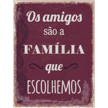 Signes Grimalt - Portugais Ornements muraux Plaques métalliques Plaque métallique rouge rectangulaire - 33x25x1cm