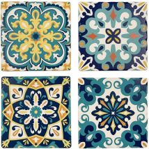 Signes Grimalt - Posts de cuisine Coasters hydrauliques 4 Uni. Blue Hasses 11x11x1cm 28408