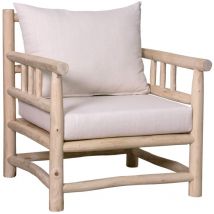Fauteuil d'appoint en bois Teka 70x76 cm idéal pour une décoration moderne et le confort de la maison