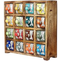 Signes Grimalt - Spice Rack 16 Tiroirs Boîtes et Coffrets à Bijoux Marron Rectangulaire 30x30x11cm