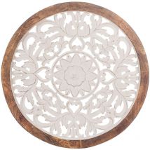Signes Grimalt - Table de mur Adorno Mosaic Adorno White Wood Plaques 4x64x64cm 28489
