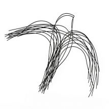 Signes Grimalt - Wall Adorno aplices Metal Bird Black Metal Appliquer - 42x31x1cm