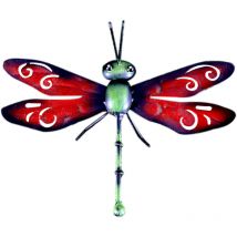 Signes Grimalt - Libelula Garden Mur Adorno Ornement mural du jardin rouge - 20x3x17cm