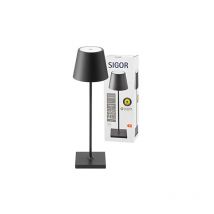 Akku-Tischleuchte nuindie 380mm nachtschwarz rund (4501001) - Sigor