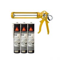 Caravan Pack - 3 adhesivos de masilla flex 522 Caravan 300ml - Pistola manual MK2 evo 300ml - Sika