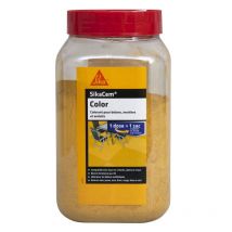 Colore Cem, giallo, tintura in polvere per cemento, calce e cerotti, 0,4 kg per contenitore - Sika