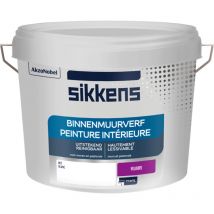 Peinture Intérieure Murs et Plafonds - Finition lisse, facile à appliquer, masque les taches - Velours Blanc 10 l - Sikkens